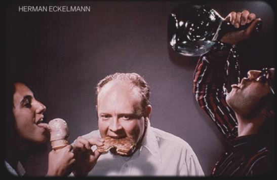 Demonstration of licking, eating and drinking 82