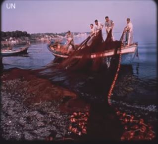 Fishing boat with nets 79